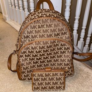 MK Backpack and Wallet